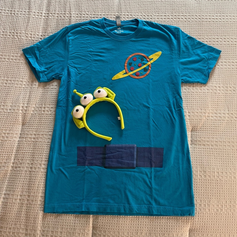 Toy Story Alien T-Shirt (Adult Medium) and Headband